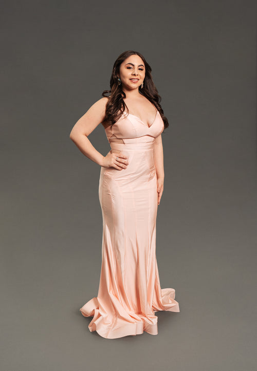 Mermaid Gown with Spaghetti Straps