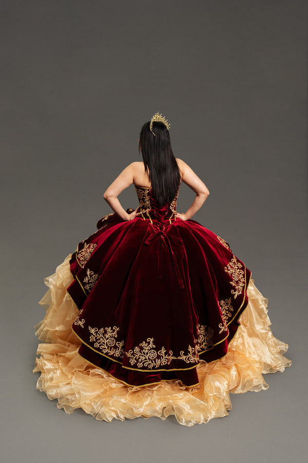 charro dress Velvet Organza Charro Ball Gown